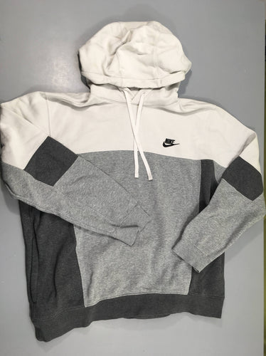 Sweat à capuche gris chiné/blanc, moins cher chez Petit Kiwi