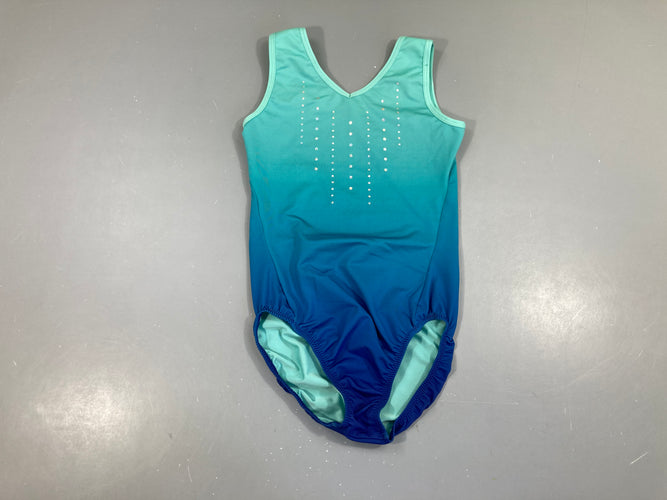 Maillot de Gym turquoise-bleu pois argenté, moins cher chez Petit Kiwi