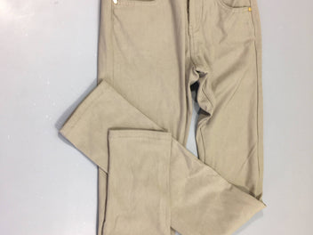 Pantalon droit beige  coton/ polyester/spandex, 38