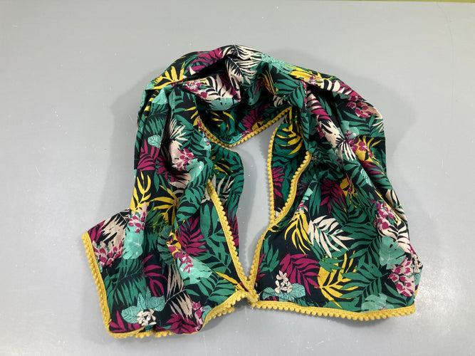 Foulard noir feuillage, moins cher chez Petit Kiwi