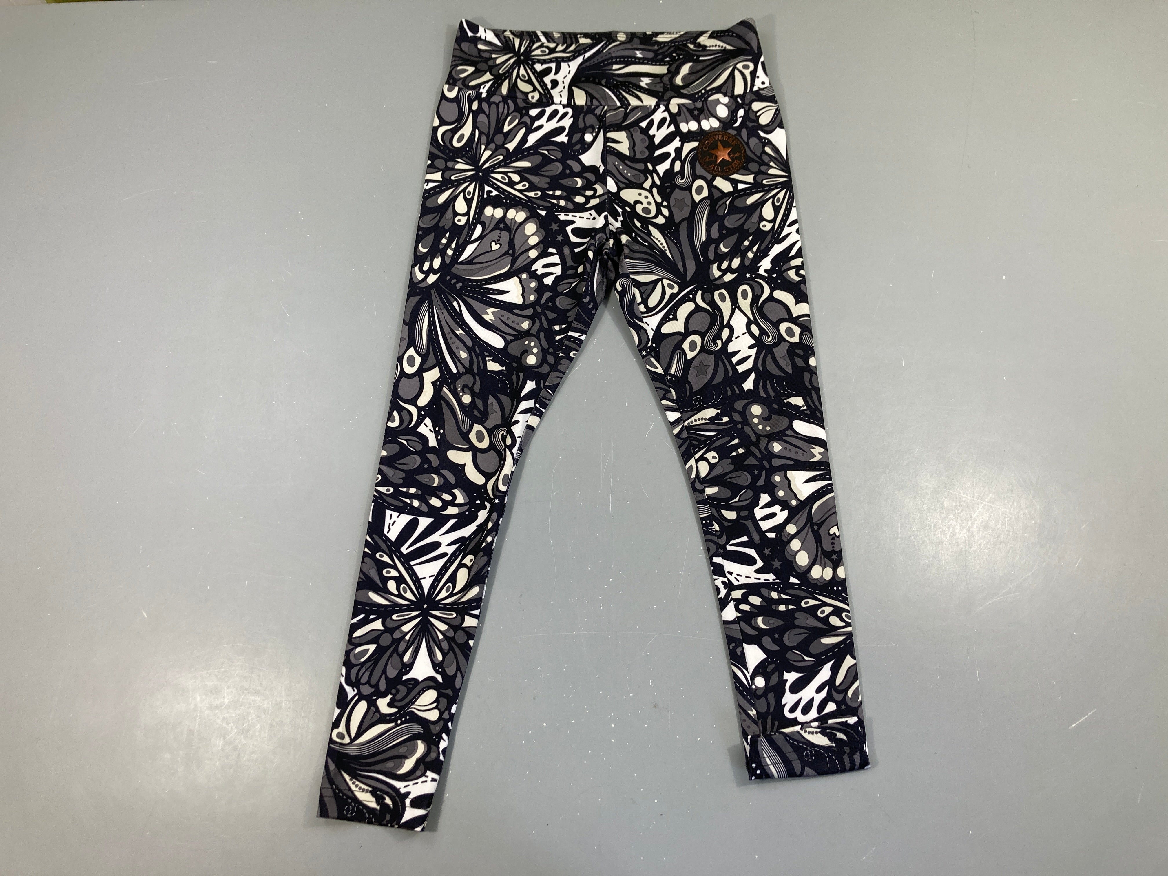 Legging de sport blanc motifs gris noir Converse