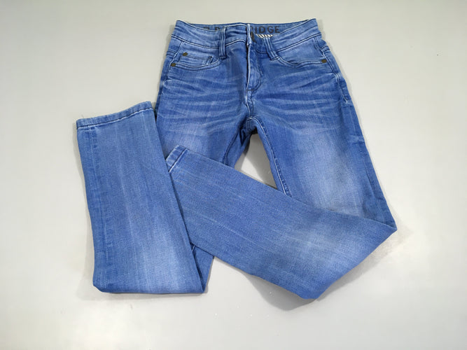 Jean super skinny taille élastique bleu BLUE RIDGE, moins cher chez Petit Kiwi