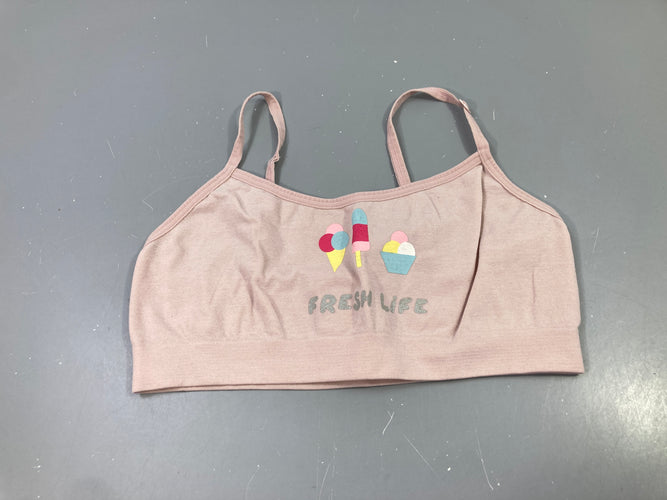 Brassière rose clair, imprimé glaces Fresh Life, moins cher chez Petit Kiwi