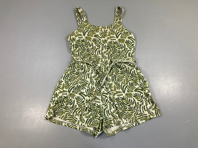 Combishort jersey  kaki feuillage, moins cher chez Petit Kiwi