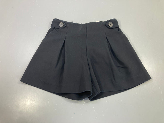 Short bleu marine plissé, boutons ceinture, moins cher chez Petit Kiwi