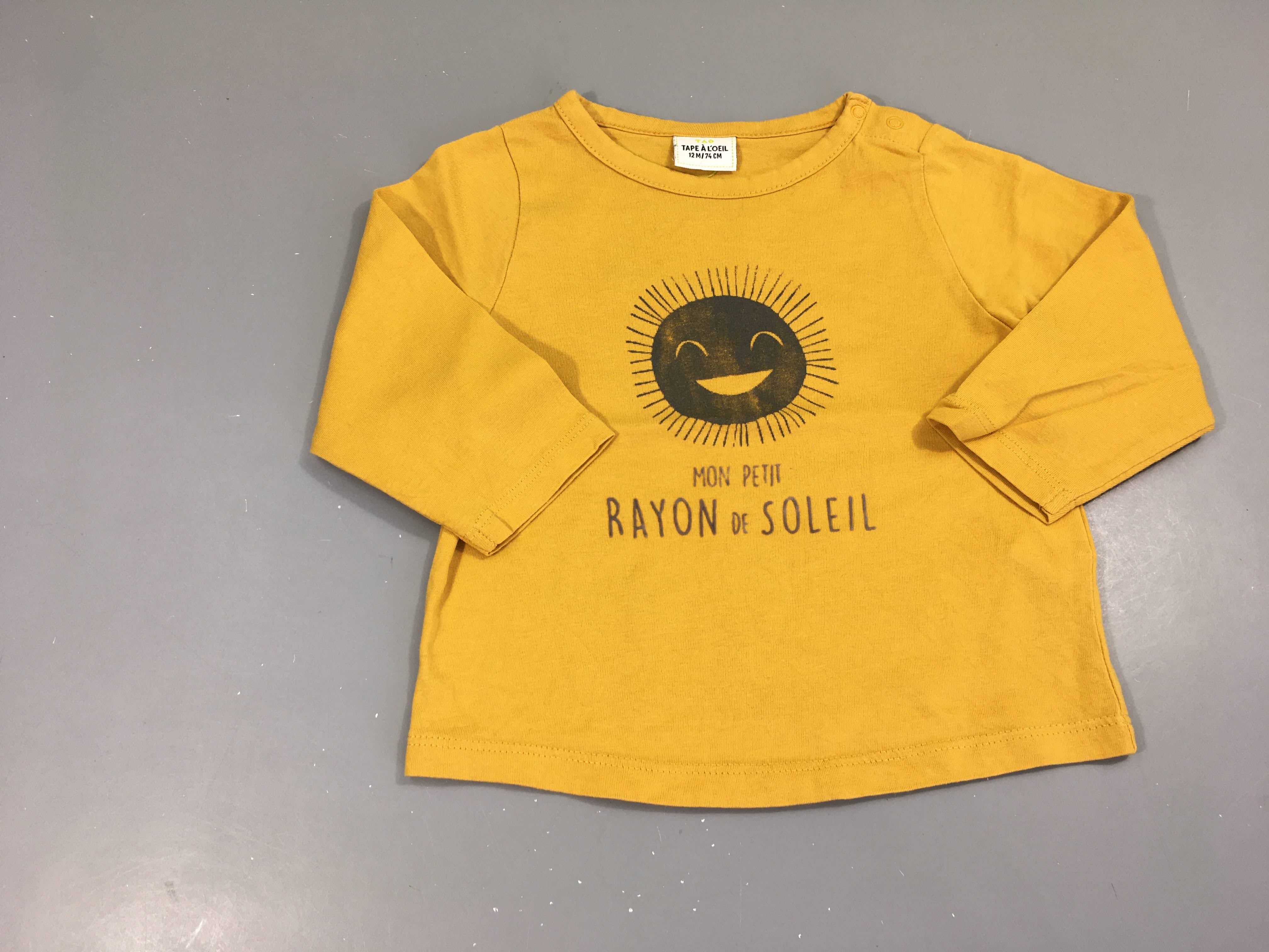 T-shirt m.l orange soleil