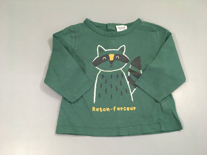 T-shirt m.l vert raton, moins cher chez Petit Kiwi