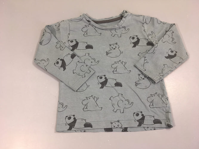 T-shirt m.l bleu animaux, moins cher chez Petit Kiwi