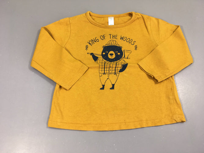 T-shirt m.l jaune Woods, moins cher chez Petit Kiwi