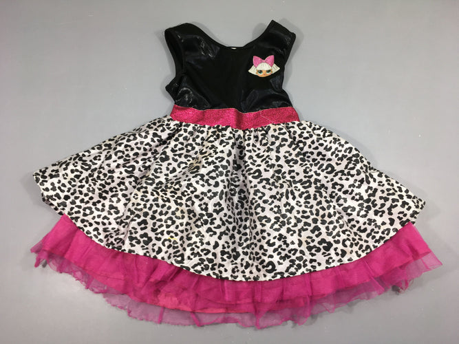 Déguisement Robe s.m noir léopard, tulle Poupée Lol, Rubie's, moins cher chez Petit Kiwi