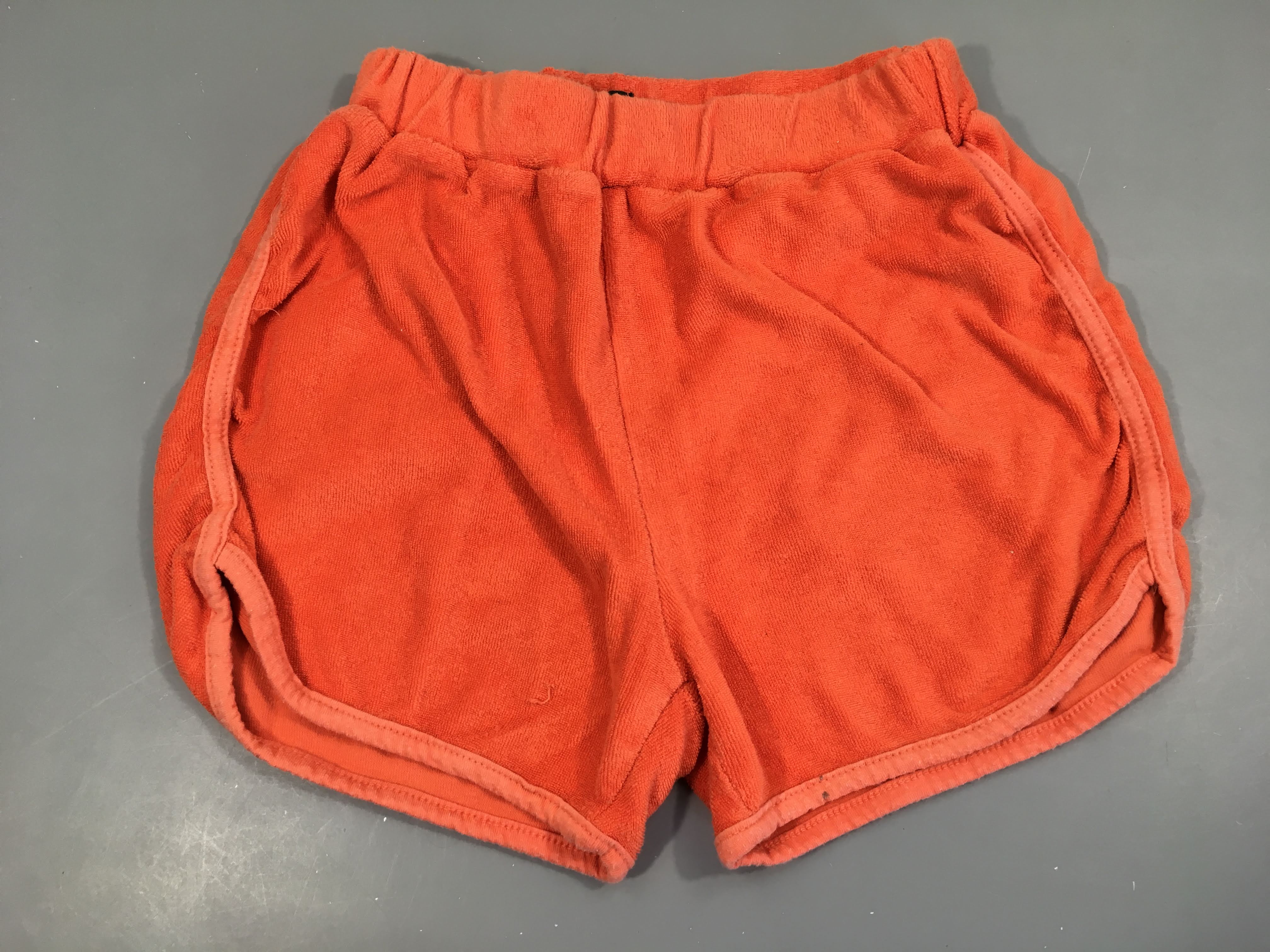 Short éponge orange coton/polyester