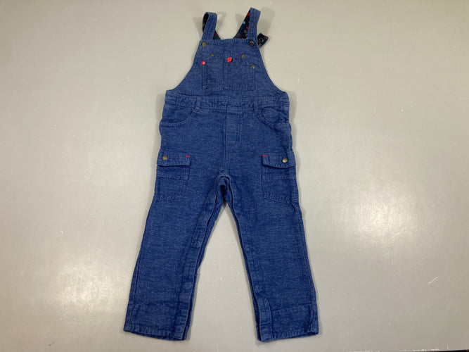 Salopette bleue chiné, moins cher chez Petit Kiwi
