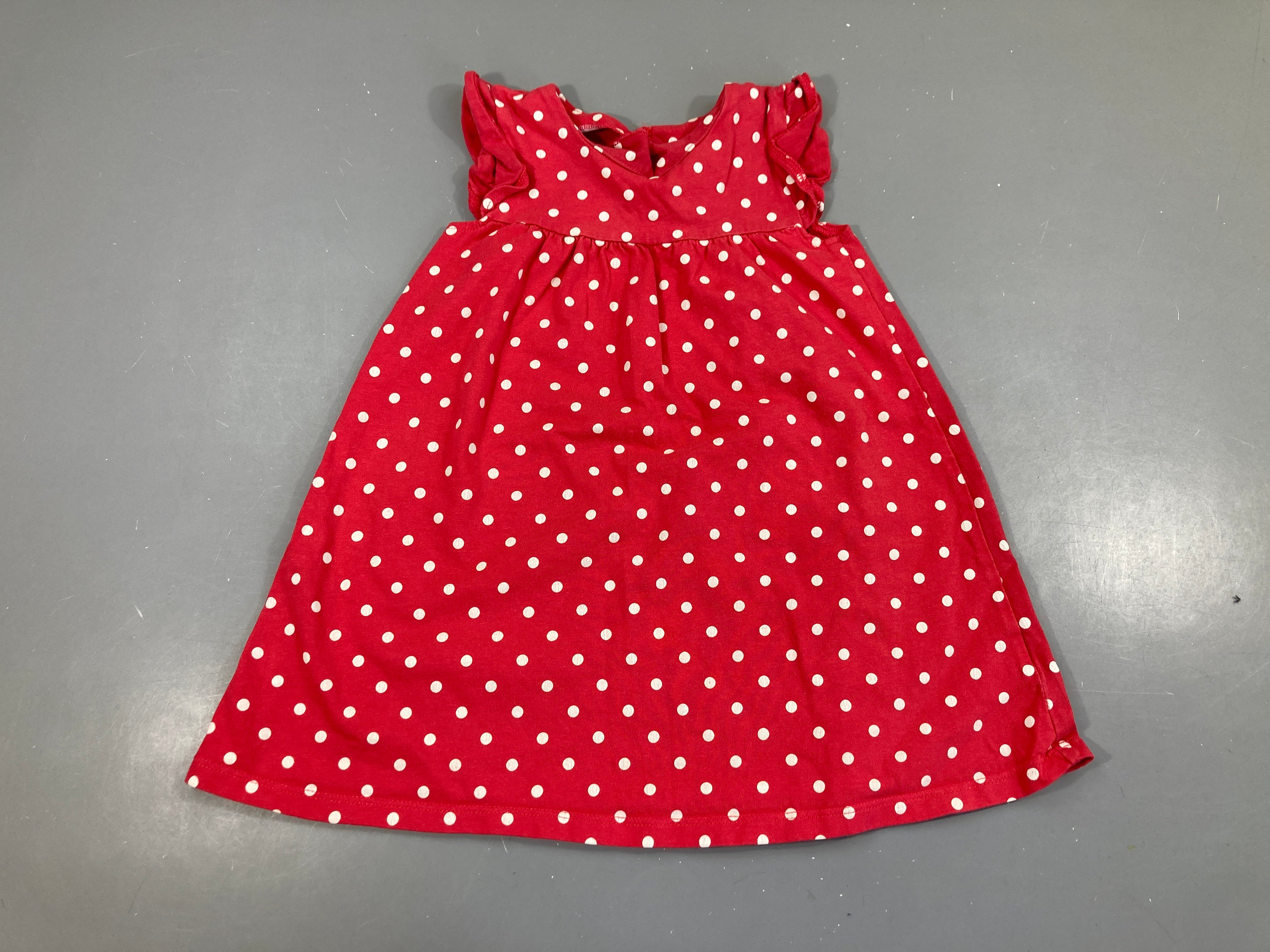 Robe s.m rouge pois blancs
