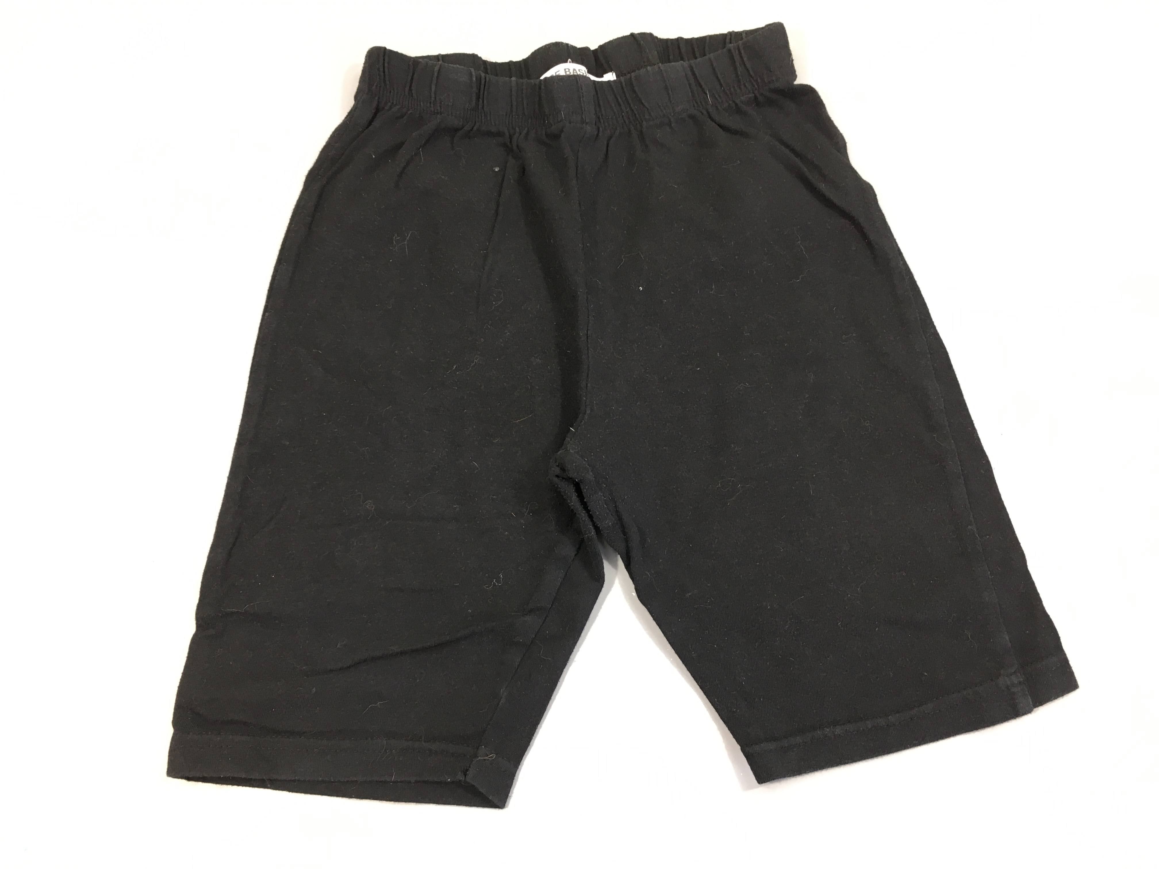 Legging short noir jersey