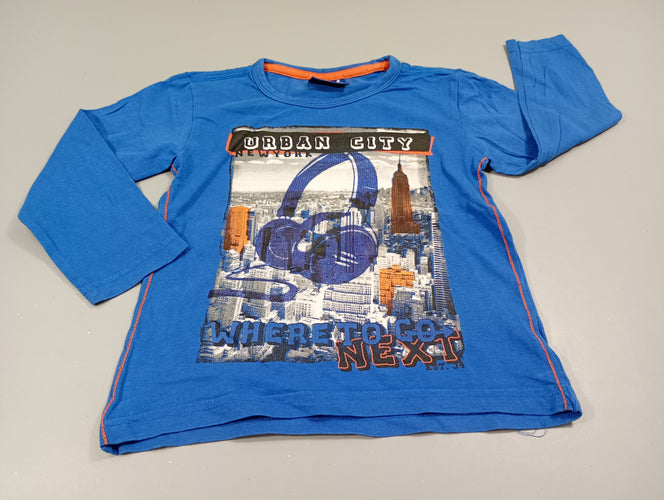 T-shirt m.l bleu  "ur.ban city", moins cher chez Petit Kiwi