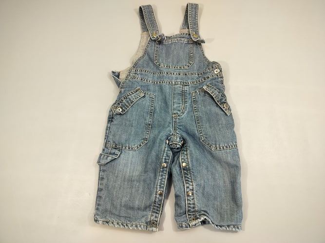 Salopette en jean, poches latérales, moins cher chez Petit Kiwi