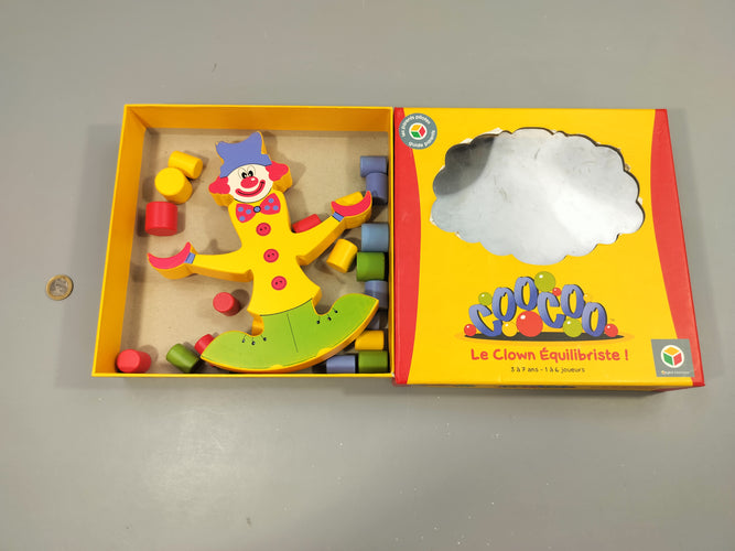 Coocoo. Le clown équilibriste! 3-7a  Manque 1 "balle" et la règle du jeu, moins cher chez Petit Kiwi