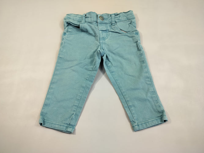 Pantalon bleu turquoise, moins cher chez Petit Kiwi