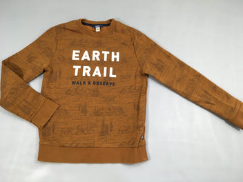 Sweat brun chiné Earth Trail