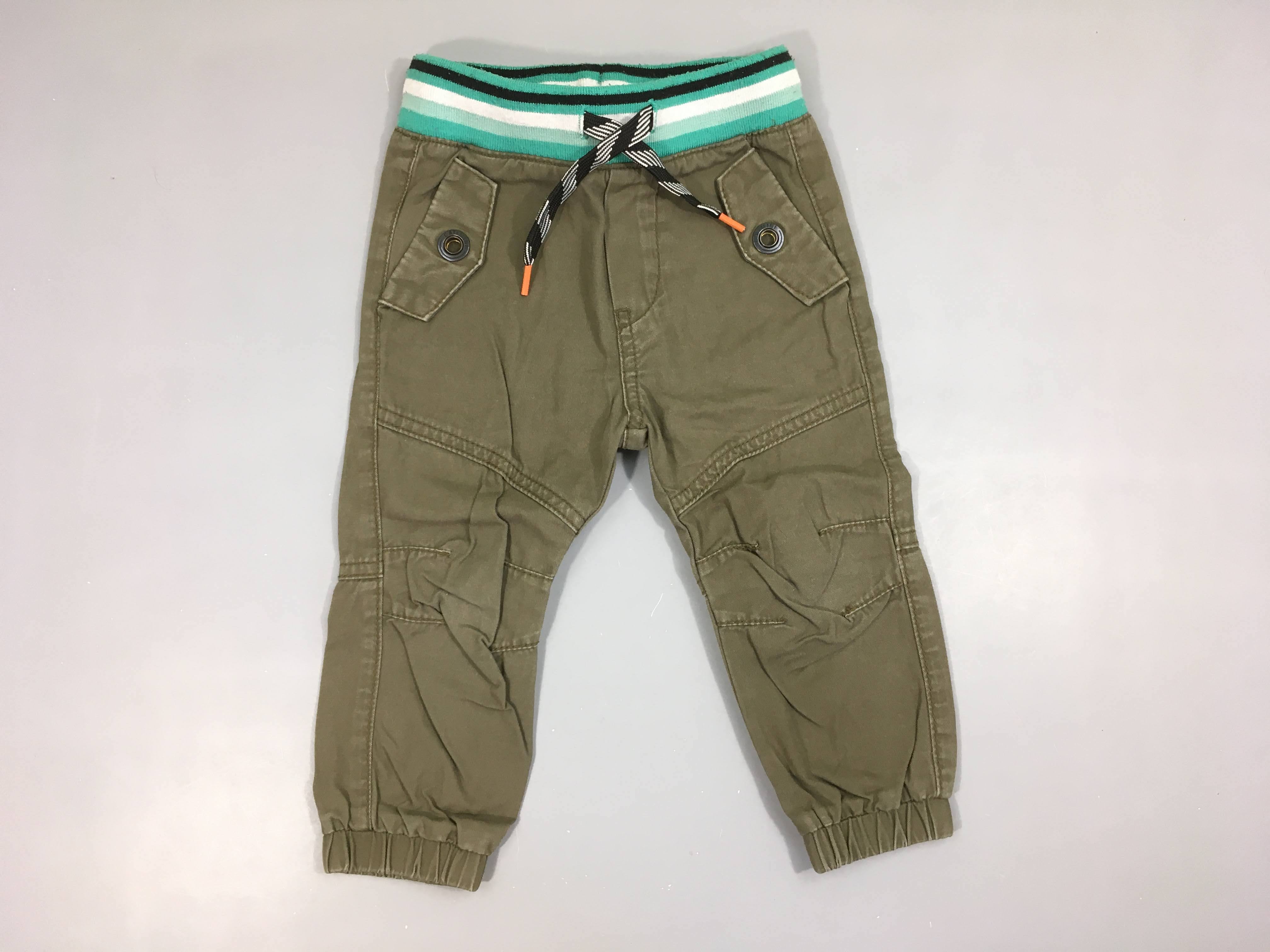 Pantalon kaki taille élastique