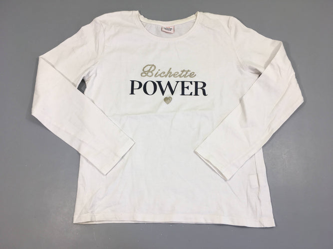 T-shirt m.l blanc bichette power, moins cher chez Petit Kiwi