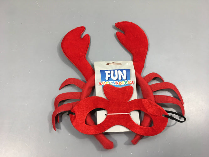 NEUF déguisement serre-tête crabe + masque, moins cher chez Petit Kiwi