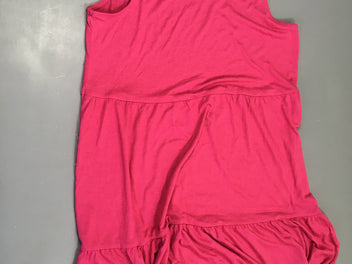 Robe s.m rose 2 volants jersey polyester/viscose, 36/38