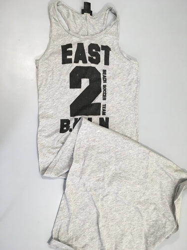 Robe s.m  longue gris clair jersey EAST 2 coton/polyester, moins cher chez Petit Kiwi