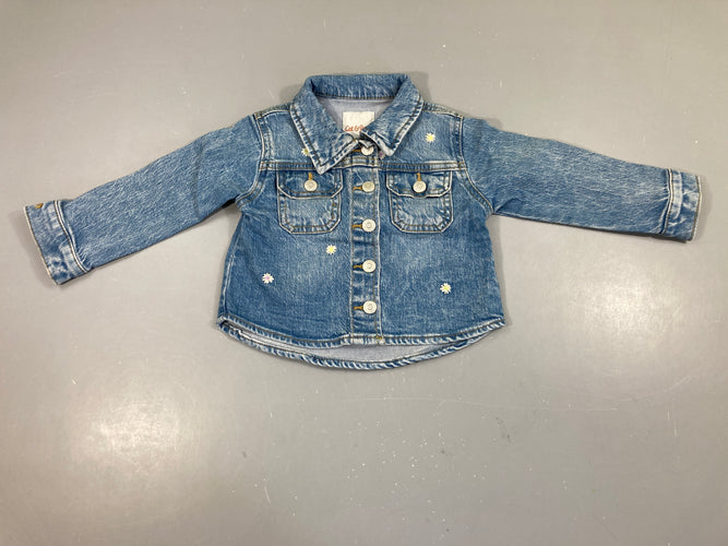 Veste en jean paquerettes Cat & Jack, moins cher chez Petit Kiwi