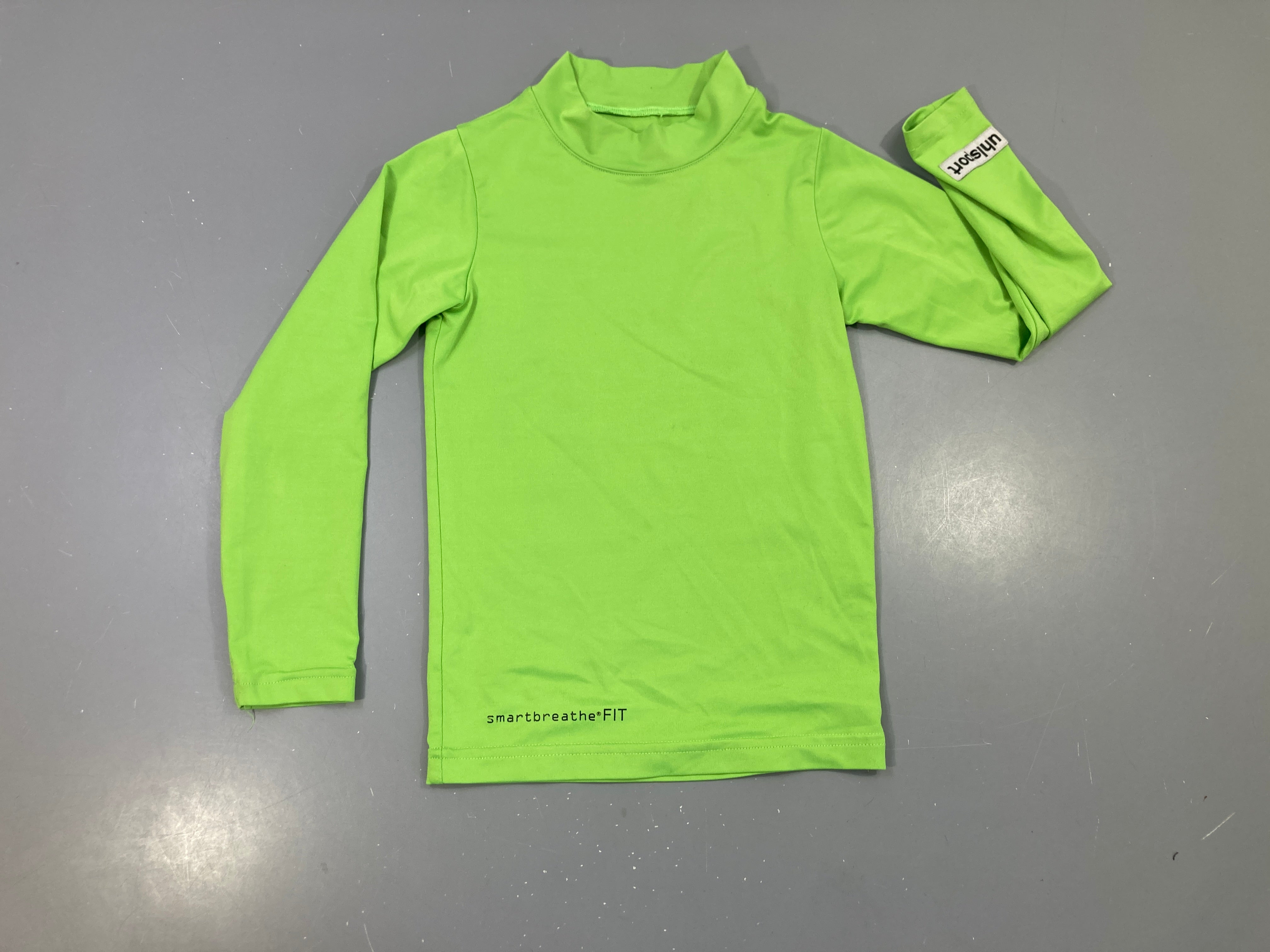 T-shirt m.l vert fluo, col montant, s.martbreathe FIT Uhlsport