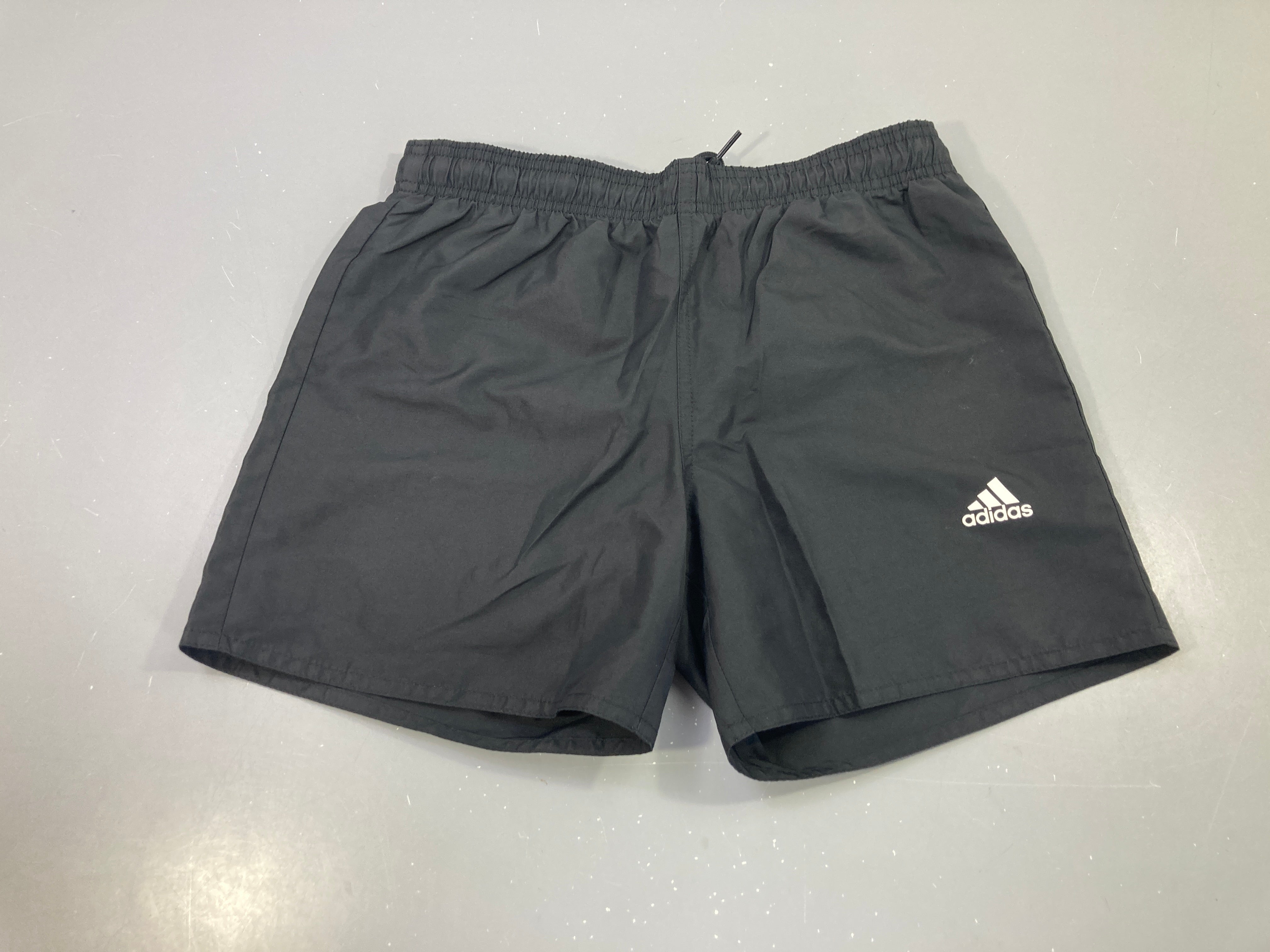 Maillot short noir, cordon intérieur, logo blanc