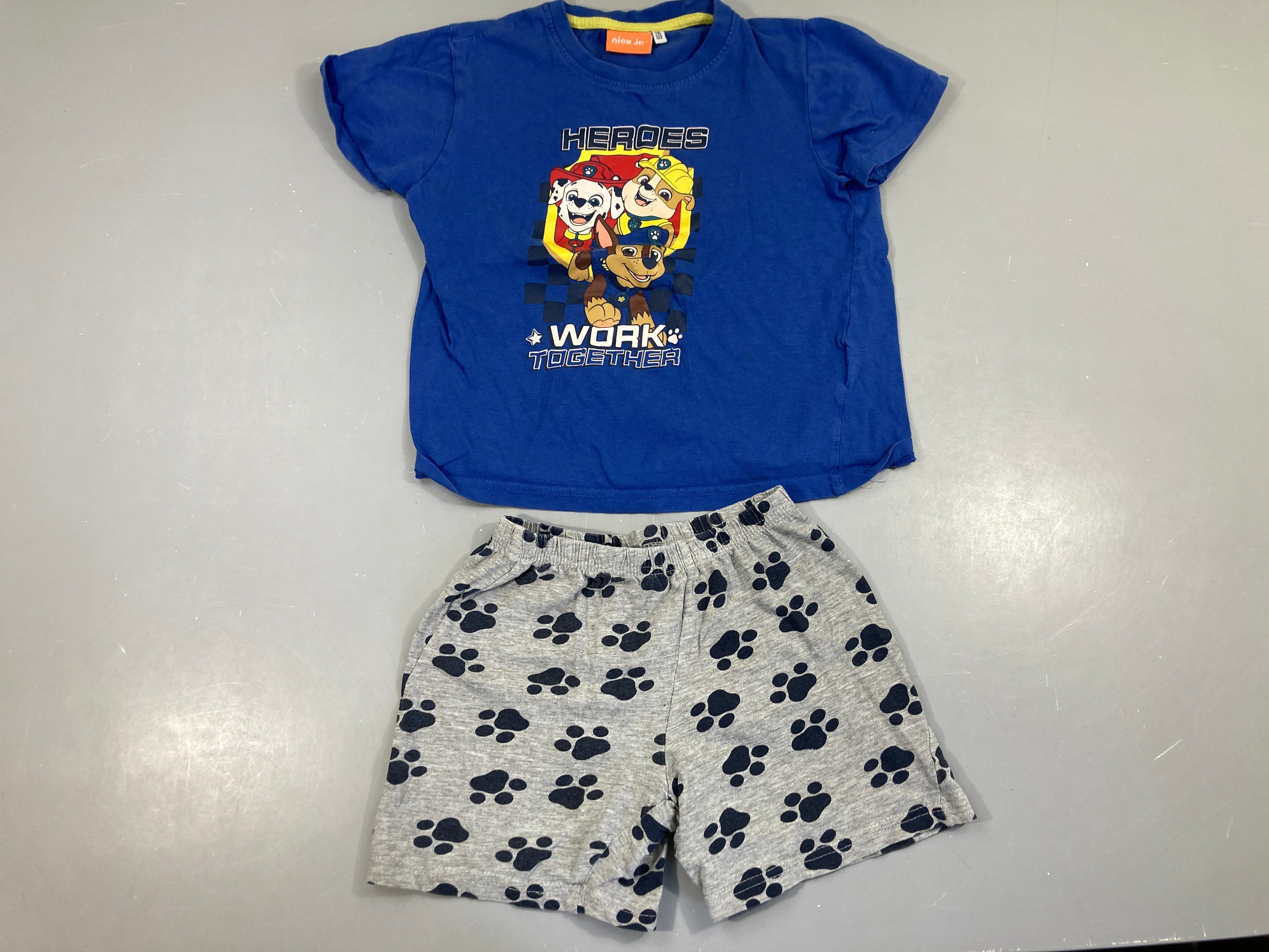 Pyjashort 2pcs jersey bleu-gris Pat patrouille