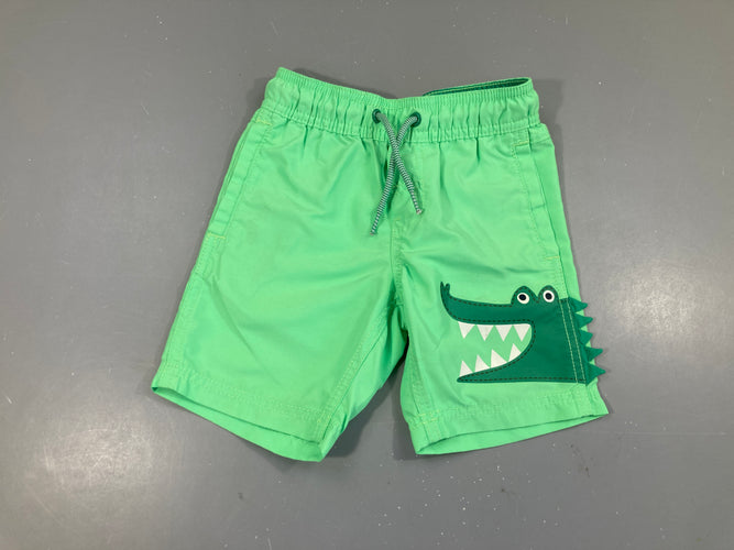 Maillot short vert croco, moins cher chez Petit Kiwi