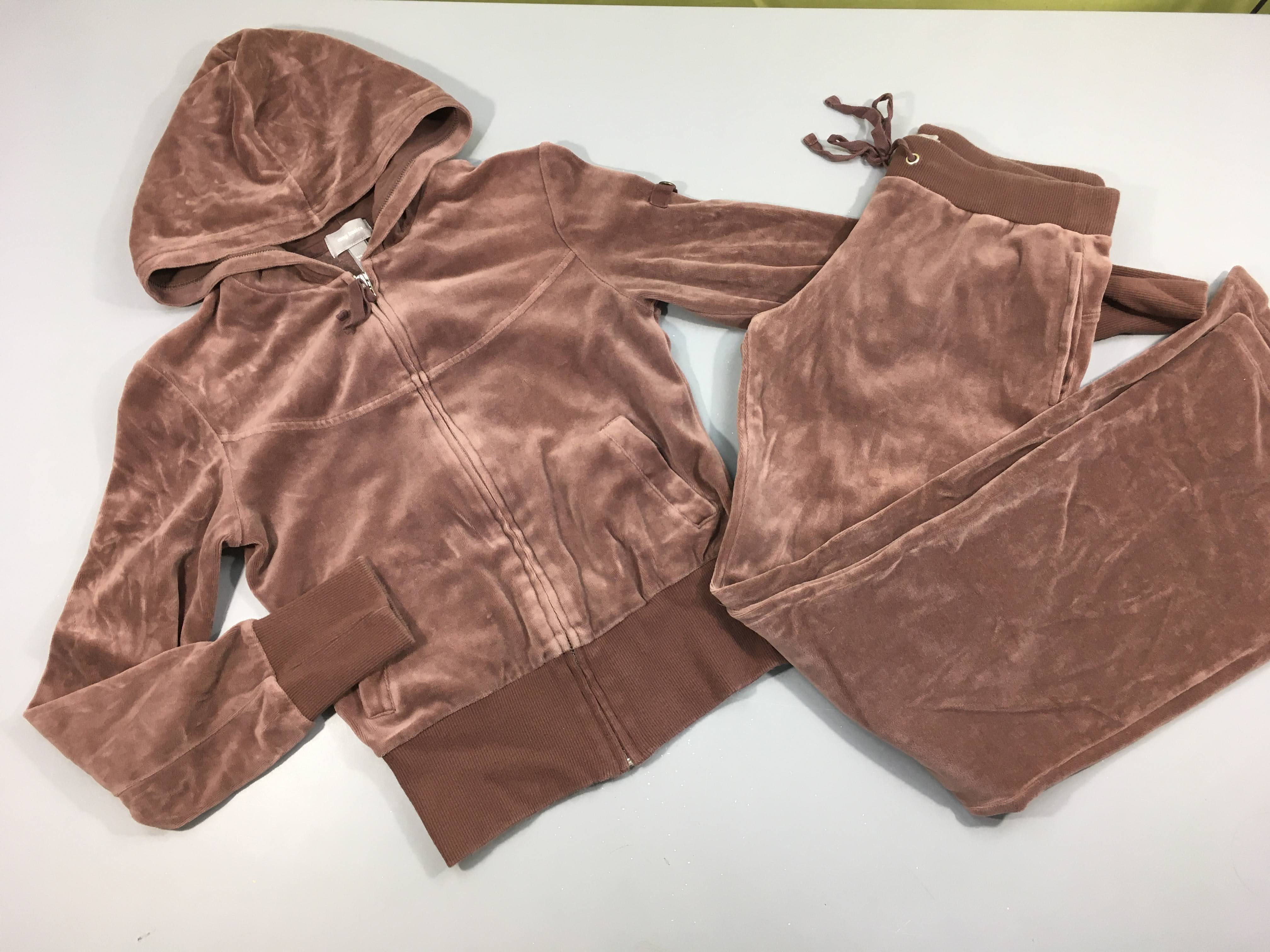 Ensemble velours prune, sweat et pantalon