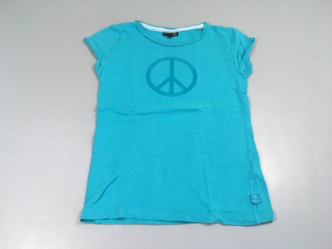 T-shirt m.c turquoise Peace starss, moins cher chez Petit Kiwi
