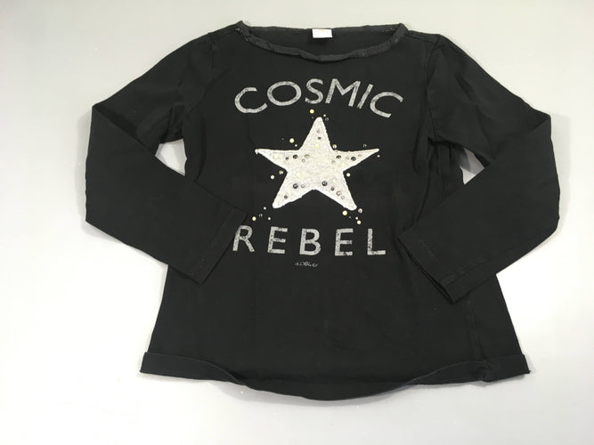 T-shirt m.l noir Cos.mic perles, moins cher chez Petit Kiwi