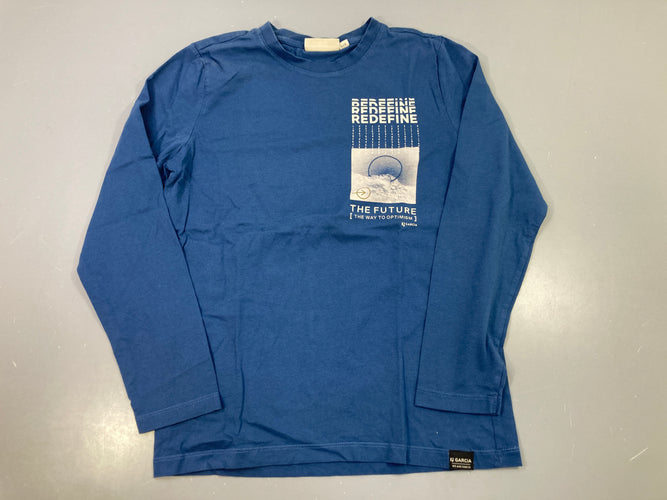 T-shirt m.l bleu imprimé "The Future", moins cher chez Petit Kiwi