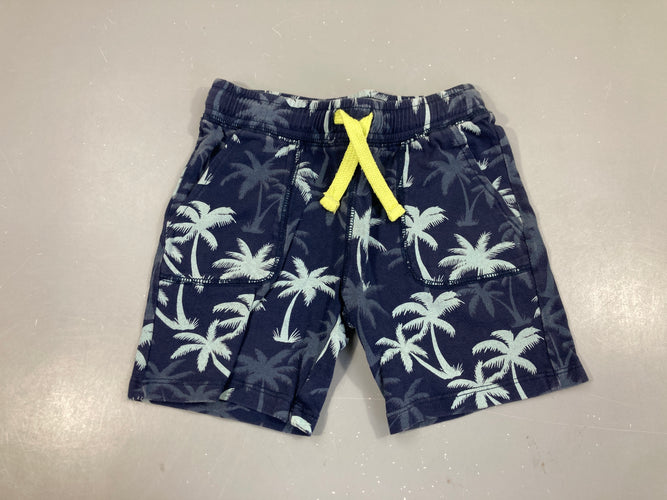 Bermuda ju bleu foncé Palmiers, moins cher chez Petit Kiwi