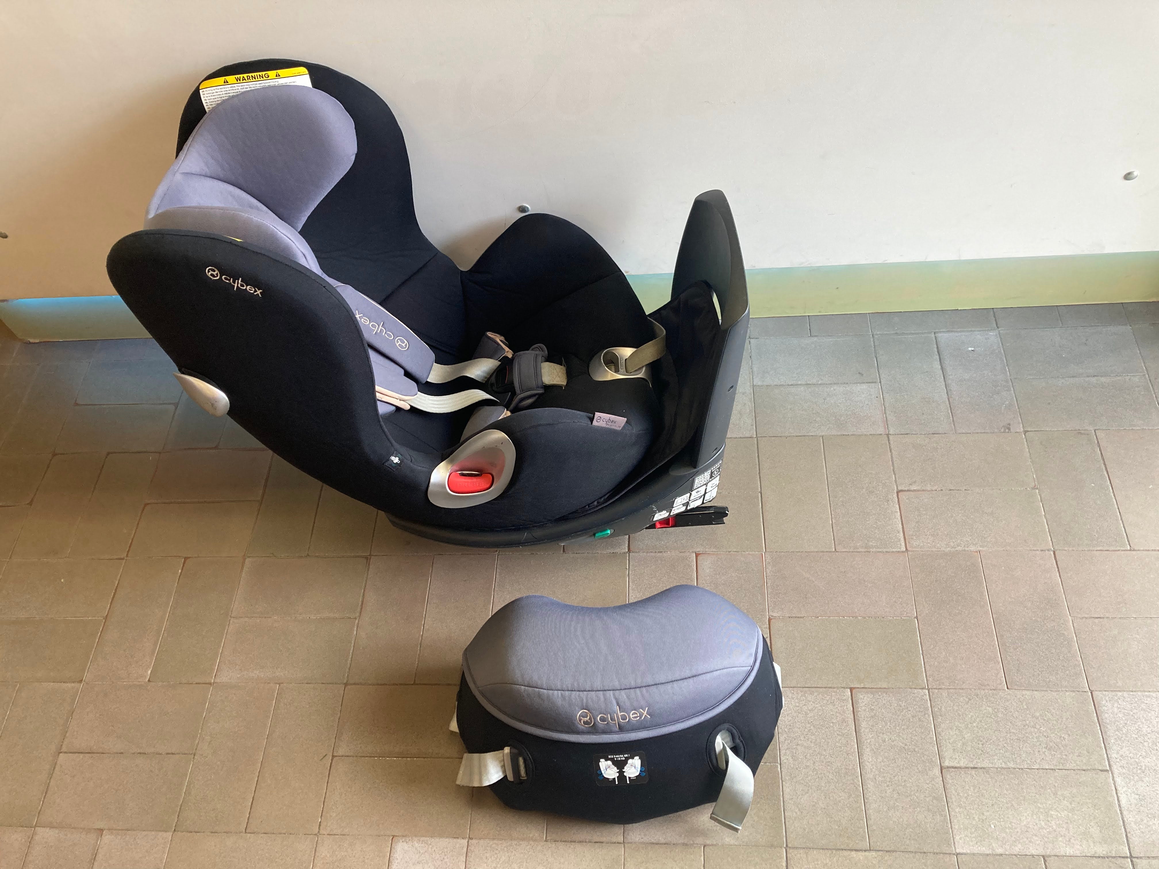 Siège auto  noir/gris Platinium Sirona, rotatif et inclinable, groupe 0+/1, 0-18kg Cybex