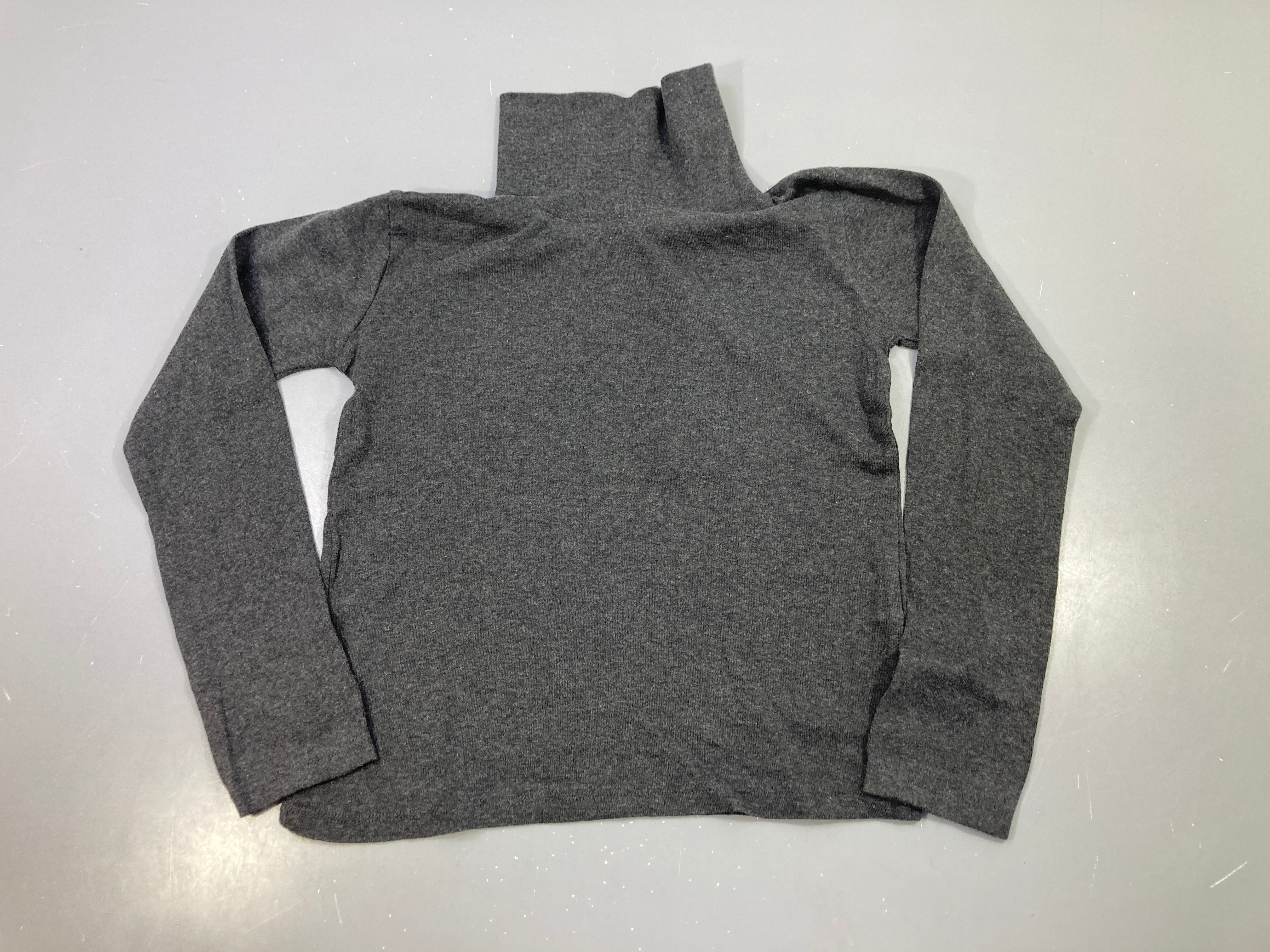 T-shirt m.l col roulé gris chiné uni