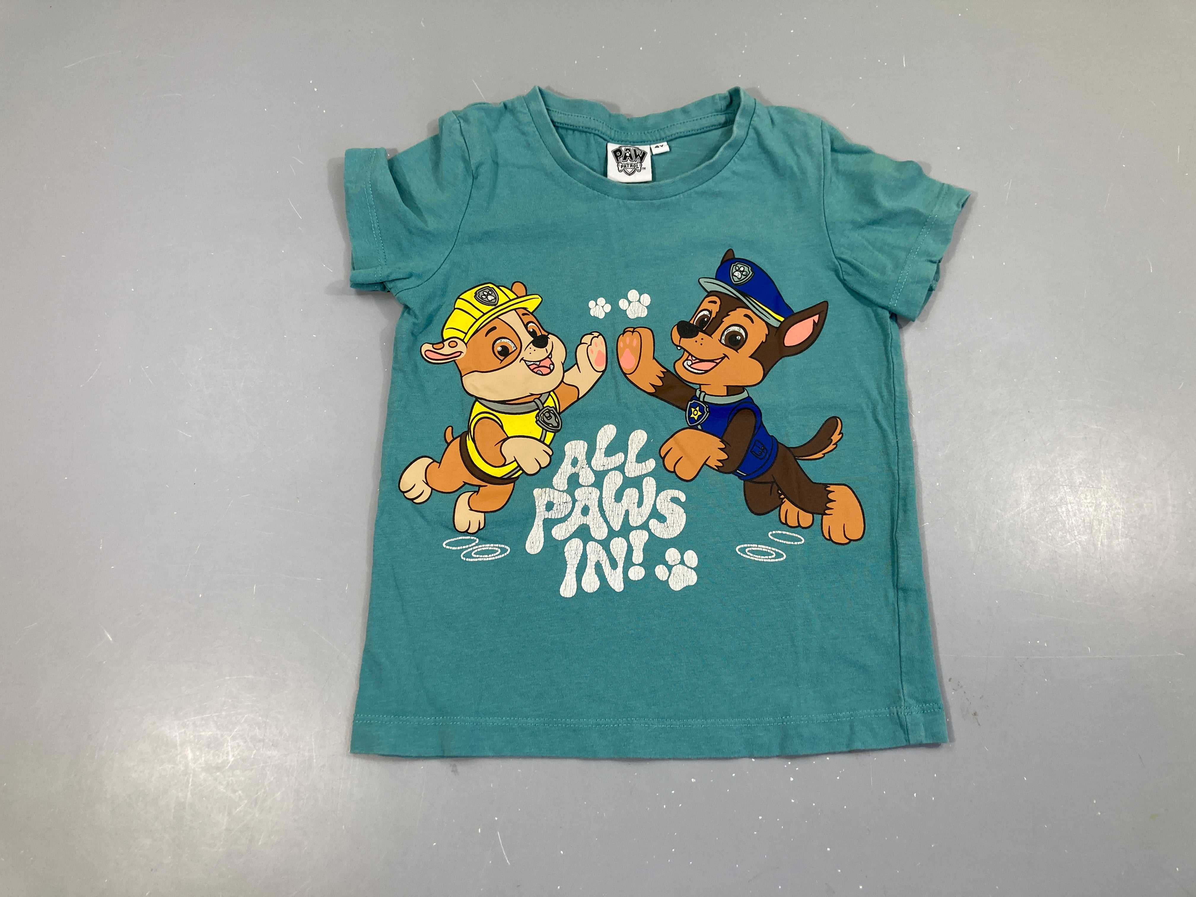 T-shirt m.c bleu vert Pat Patrouille