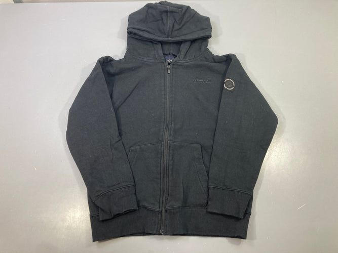 Sweat capuche gris anthracite zippé, moins cher chez Petit Kiwi