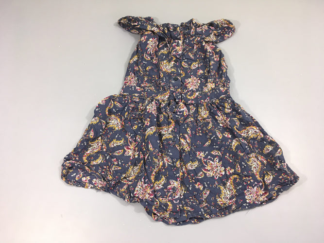 Robe s.m bleue motifs jaunes, moins cher chez Petit Kiwi