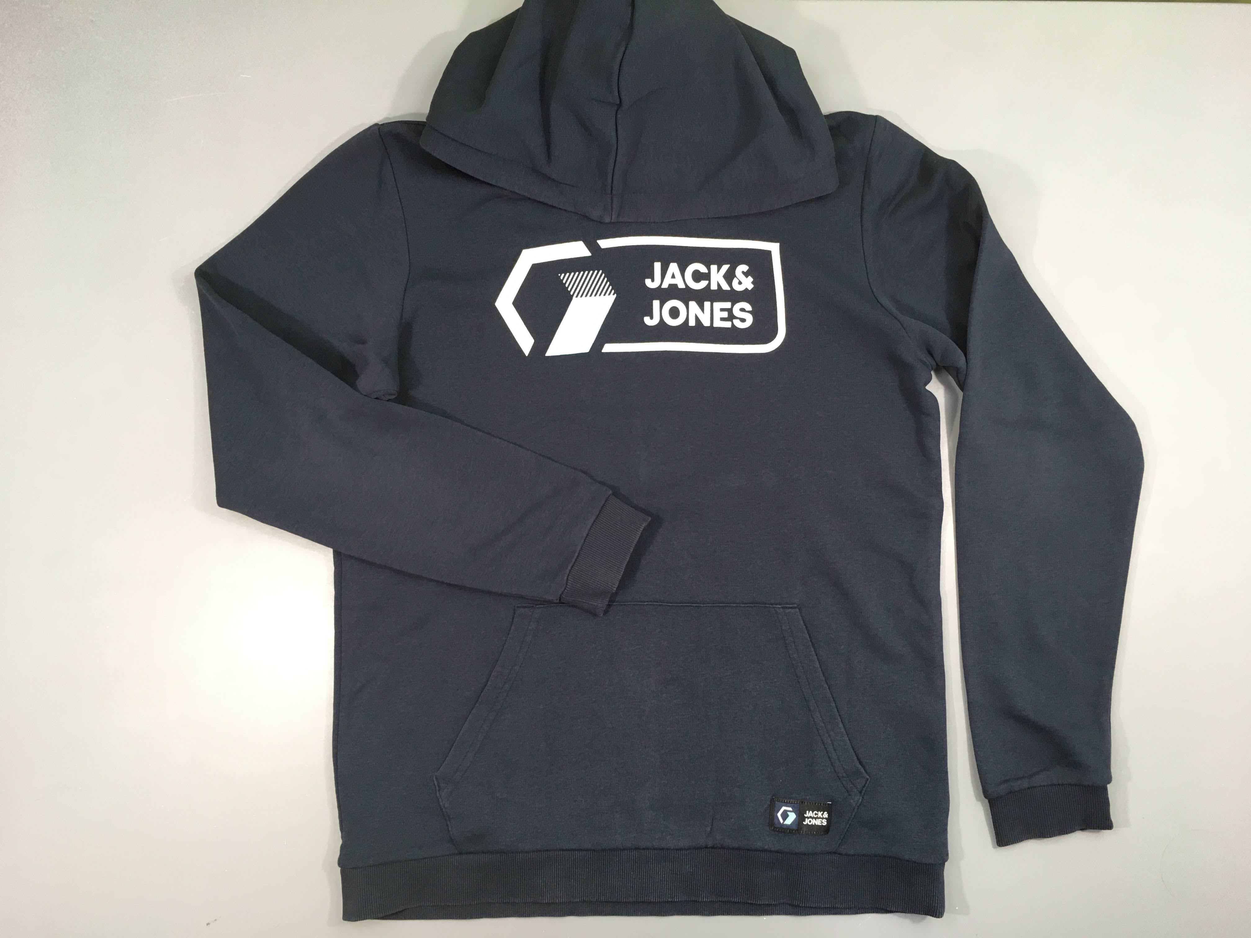 Sweat à capuche bleu marine