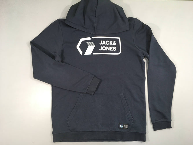 Sweat à capuche bleu marine, moins cher chez Petit Kiwi