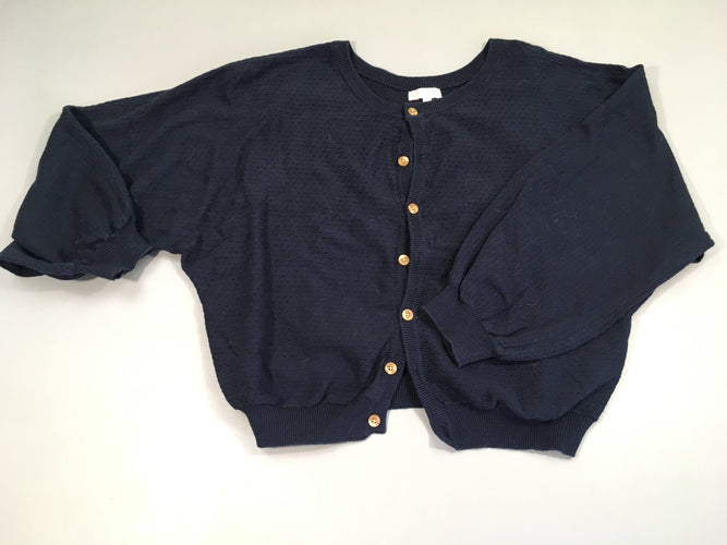 Gilet bleu marine boutons, moins cher chez Petit Kiwi