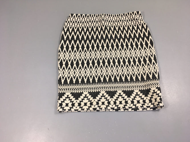 Jupe texturée noir&blanc, moins cher chez Petit Kiwi