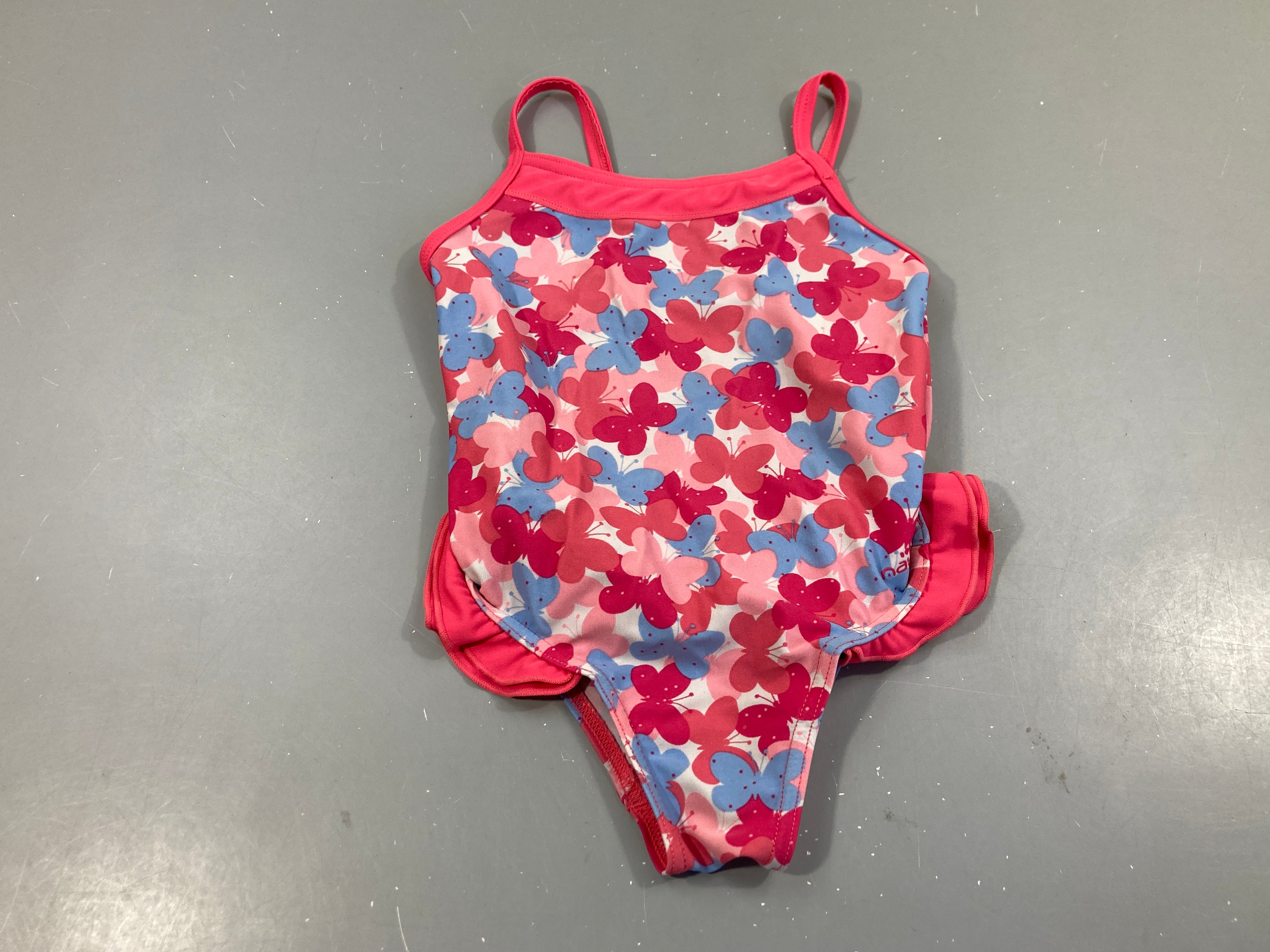 Maillot rose papillons Taille estimée