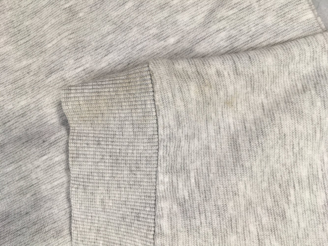 Sweat à capuche gris chiné C, tache à la manche, moins cher chez Petit Kiwi