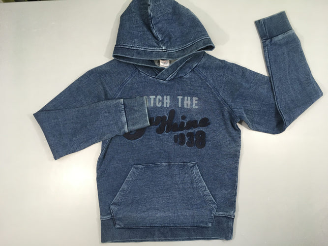 NEUF Sweat à capuche bleu effet délavé Watch, moins cher chez Petit Kiwi
